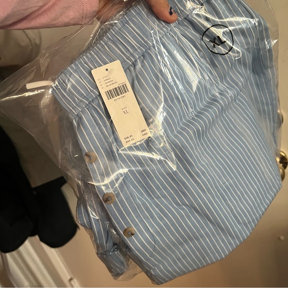 NWT Anthropologie Wren Blue White Striped Boxers XL - Picture 5 of 5